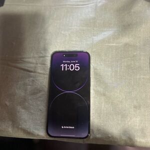 Black Smartphone with Purple Display